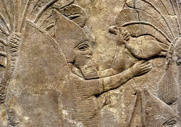 Sumerian carving of date pollination